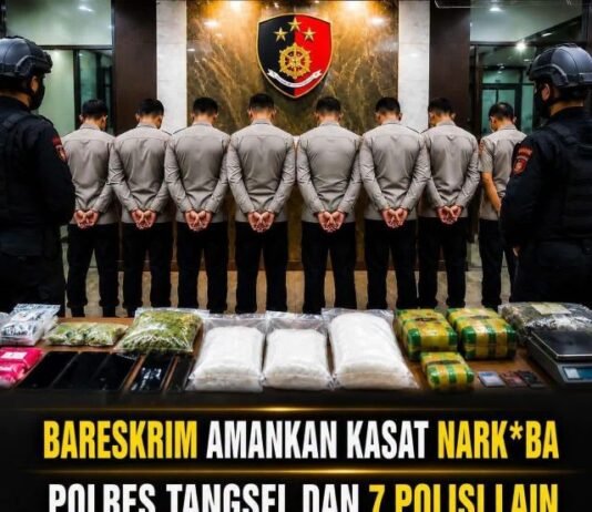 Bareskrim Polri Amankan Kasat Narkoba Polres Tangsel dan 7 Polisi Lain Dalam Kasus Peredaran Narkoba